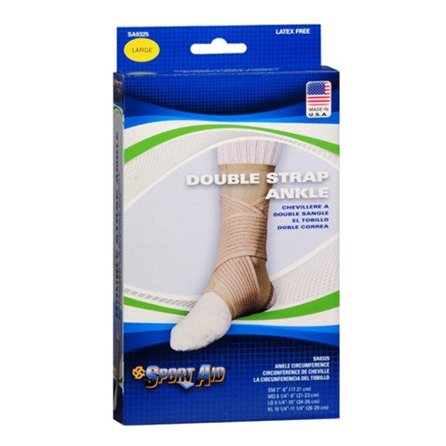 Sport Aid Double Strap Ankle Support Large, 1 Ea